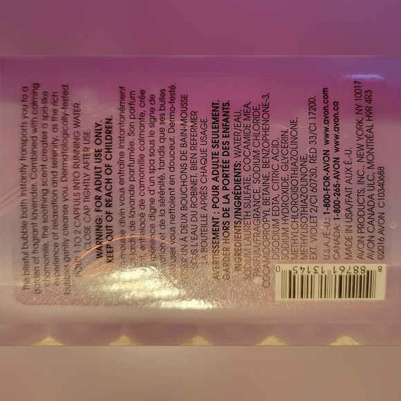Avon Senses Bubble Bath Lavender Garden - Picture 4 of 4